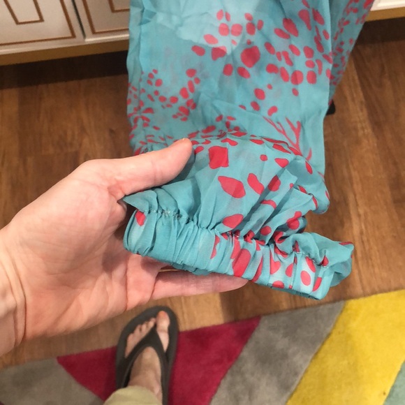 Aqua Coral Print Jumpsuit - Picture 4 of 7